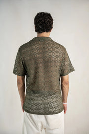 Crochet Relax fit Cuban Collar shirt