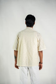 Crochet Relax fit Cuban Collar shirt