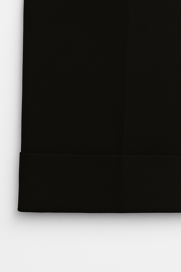 High-Waisted Wide Leg Gurkha Pants – Black